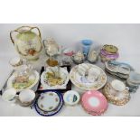 A collection of ceramics to include Colclough, Wedgwood, Royal Albert, Japanese,