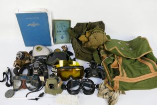 RAF - Oxygen masks to include P Type and H Type, flying goggles, The RAF At War and other.