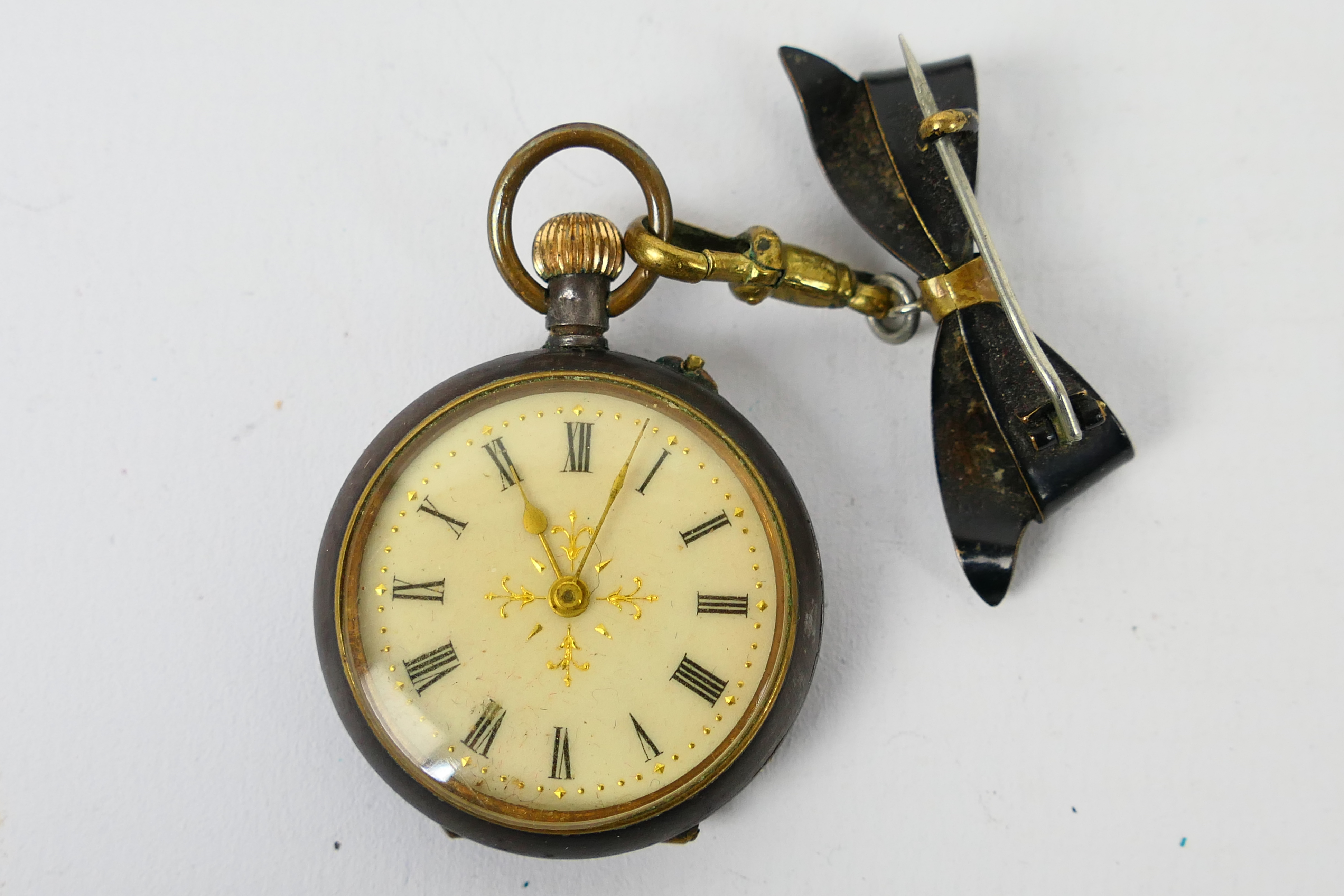Three pocket watches comprising a gold plated open face example, - Image 2 of 7