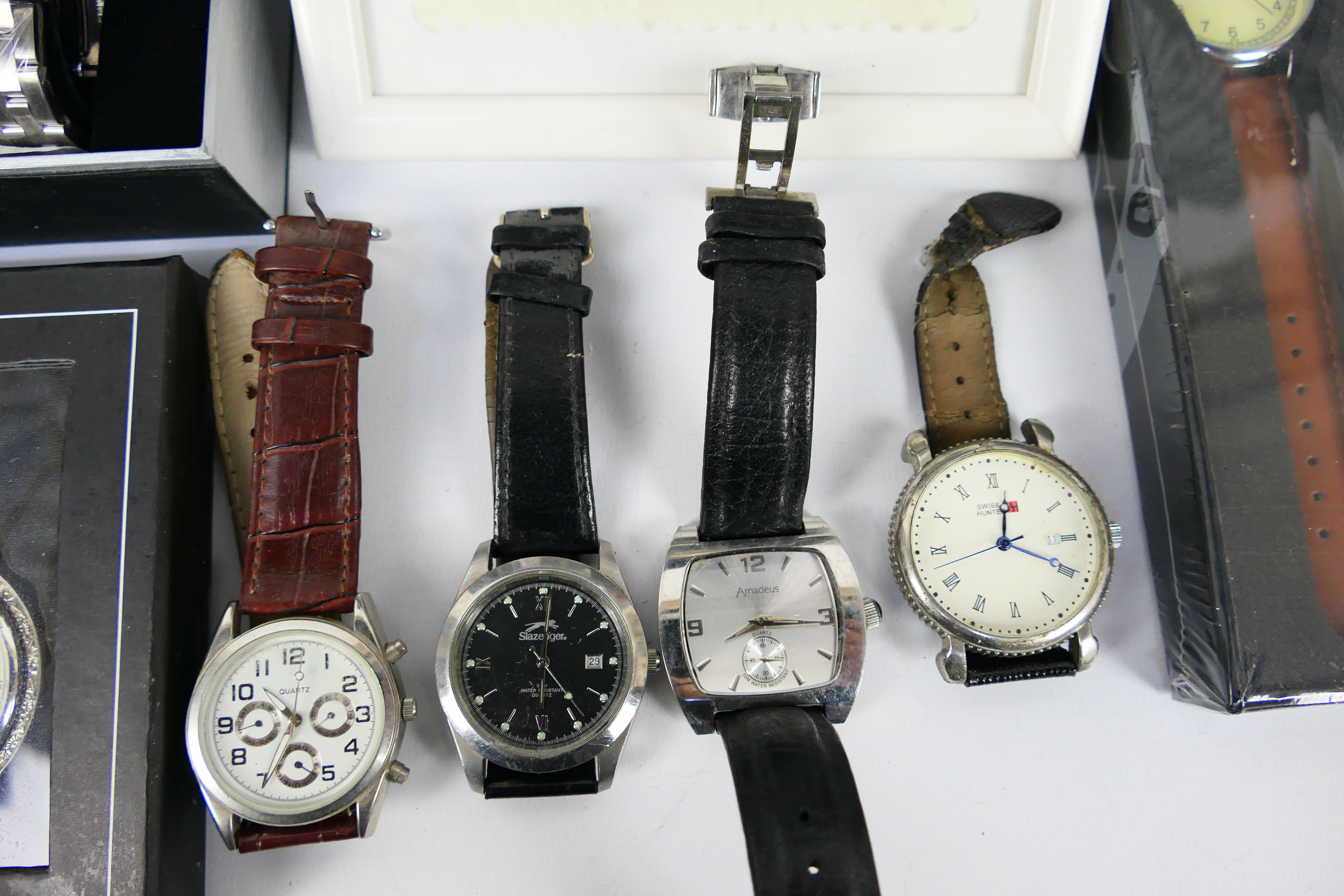 A Holly wall clock and a quantity of wrist watches and modern pocket watches. - Image 7 of 9