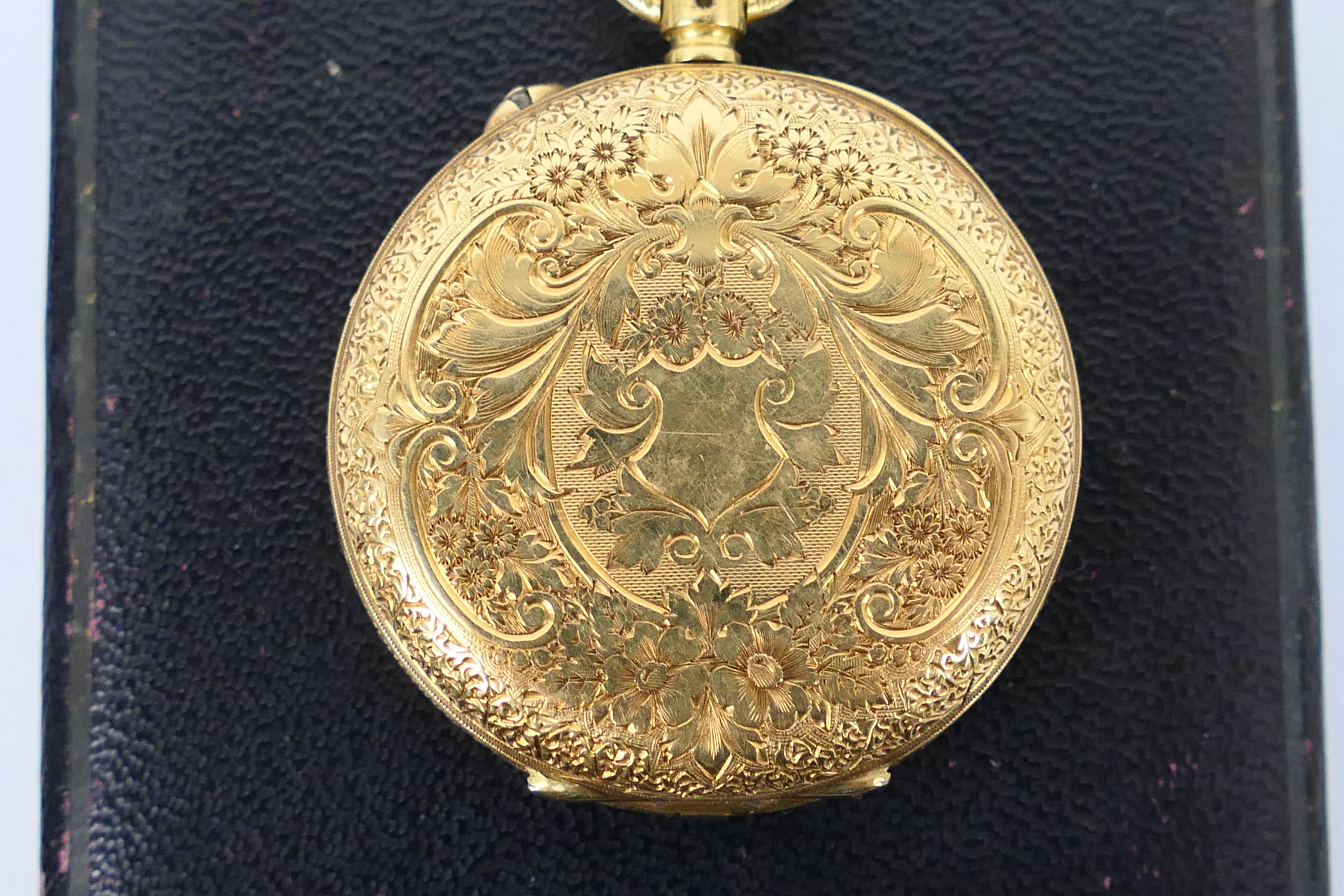 A lady's 18 carat gold cased pocket watch, - Image 4 of 7