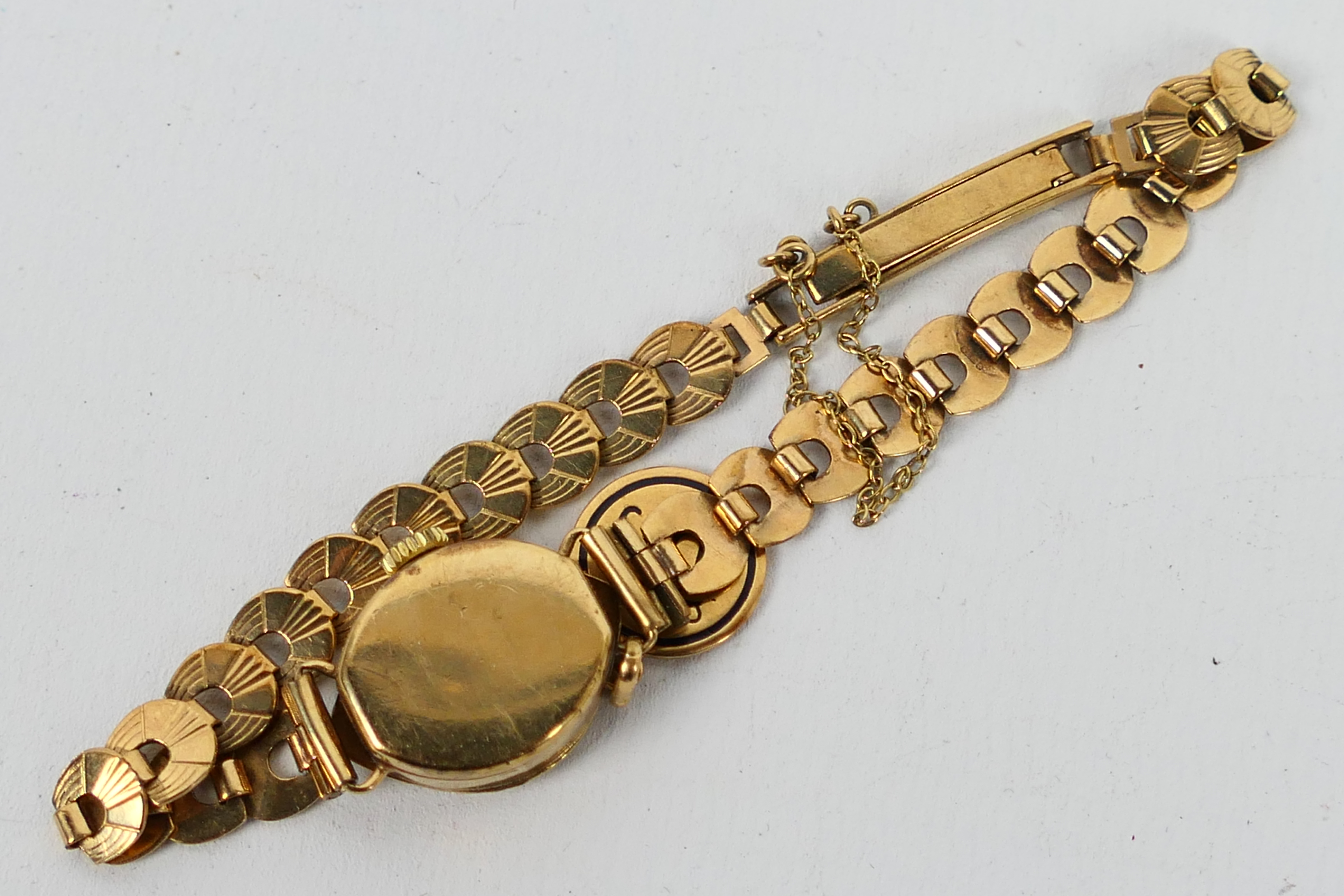 A lady's 9 carat gold Rotary watch, the circular dial with gilt hands and dagger batons, - Image 5 of 6