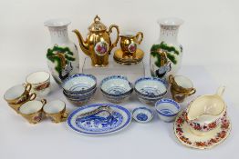 Ceramics to include Oriental vases, 26 cm (h), coffee service,