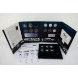 Silver coin part sets to include Westminster Collection Milestones Of Philately Pure Silver Stamps