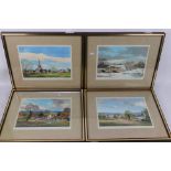 Four pencil signed prints after Michael Barnfather, all landscape scenes, The Four Seasons,