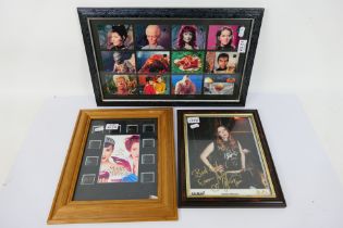 3 x framed pictures - Lot to include a Buffy The Vampire Slayer picture signed by Amber Benson.