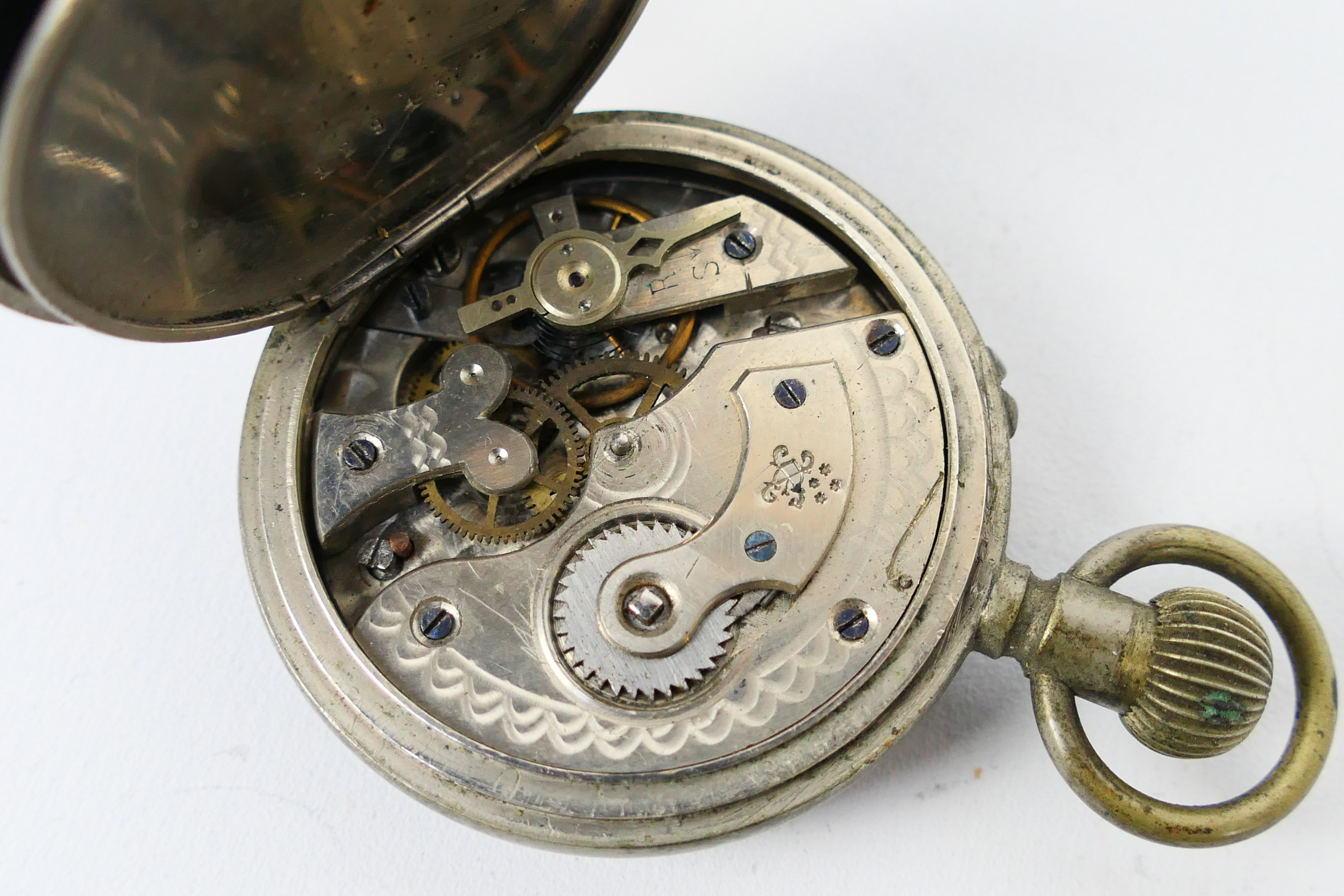 Three pocket watches comprising a gold plated open face example, - Image 7 of 7