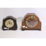 Smiths Enfield, Wm. Shield and Sons - 2 x mantle clocks - Lot includes a Wm.