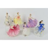 Royal Doulton - Six lady figures to include # HN4041 Rebecca (1998 figure of the year),