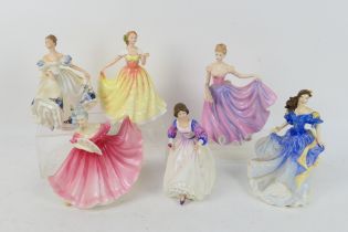 Royal Doulton - Six lady figures to include # HN4041 Rebecca (1998 figure of the year),