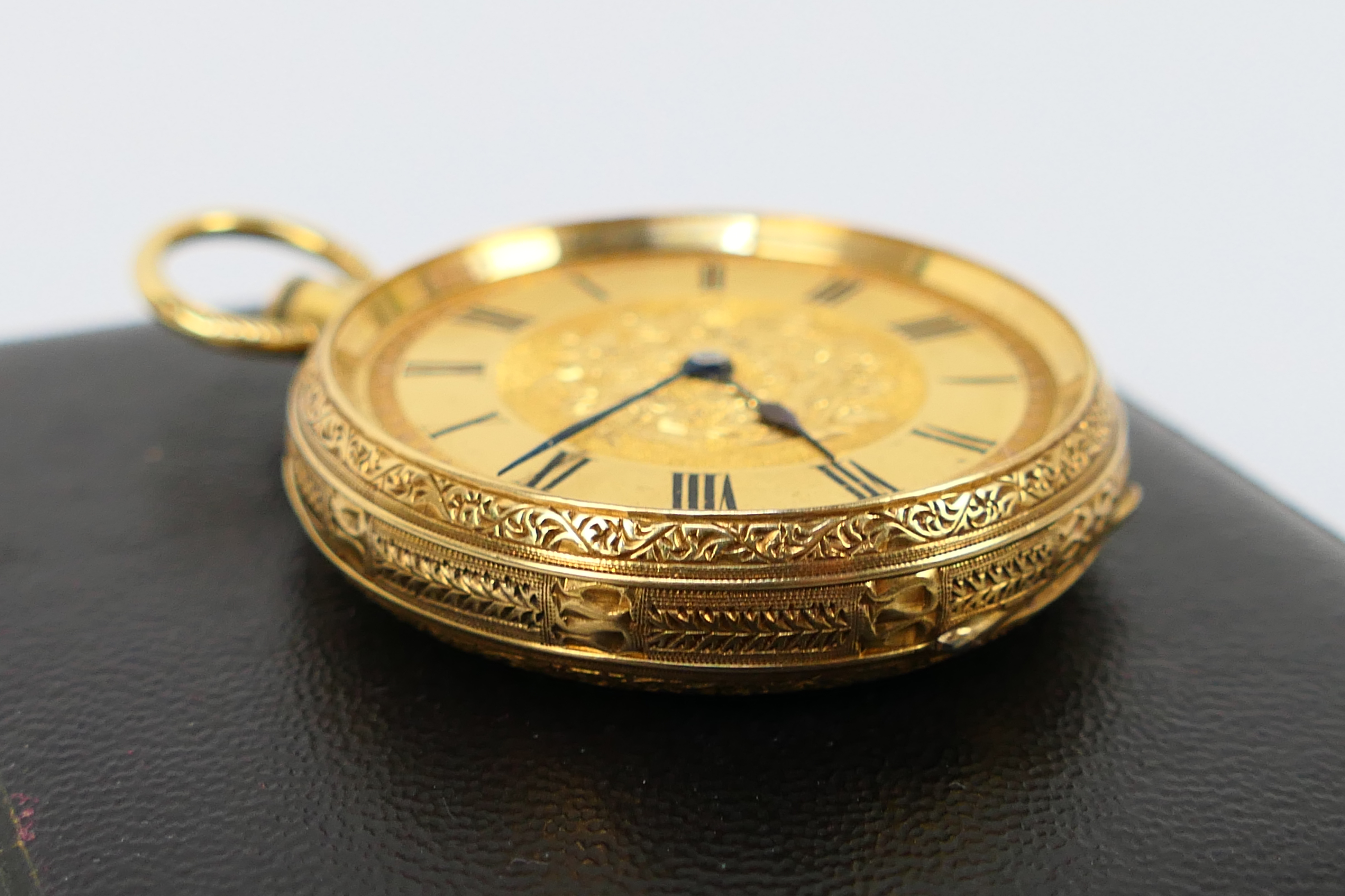 A lady's 18 carat gold cased pocket watch, - Image 3 of 7