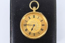 A lady's 18 carat gold cased pocket watch,