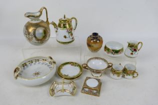 Noritake - Various pieces to include coffee for two set, vase with stand, jug and similar,