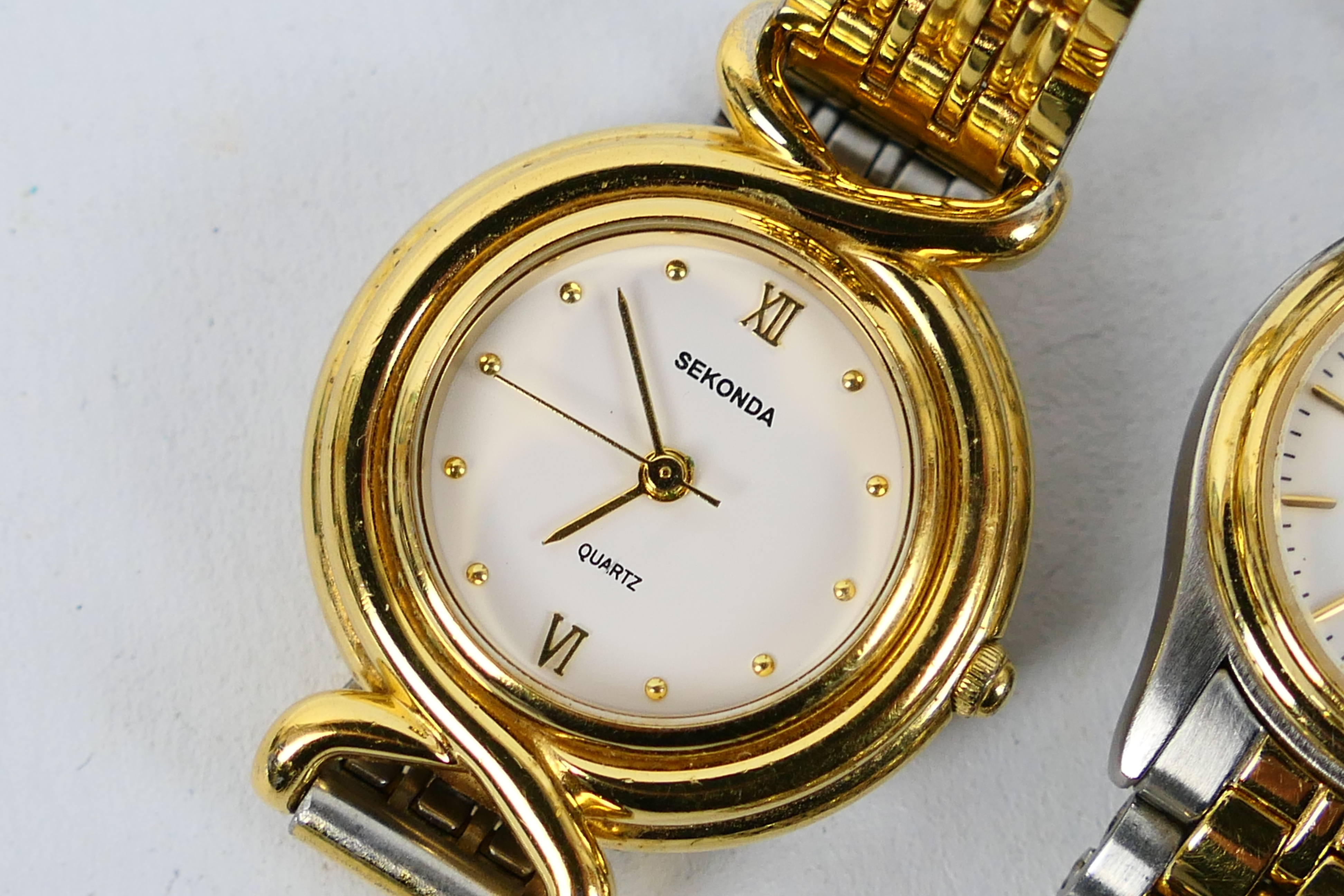 Three lady's gold plated bracelet watches - Image 2 of 4