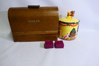 Disney Store, Past Times, Other - Lot includes a singer sewing machine in wooden case,