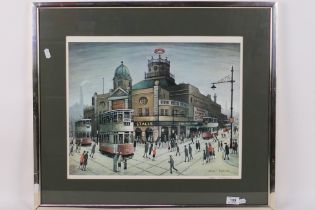 An Arthur Delaney pencil signed print, Ardwick Empire, Manchester, blind stamp lower left,