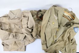 A World War Two (WW2 / WWII) canvas rucksack, possibly Luftwaffe, two shirts,