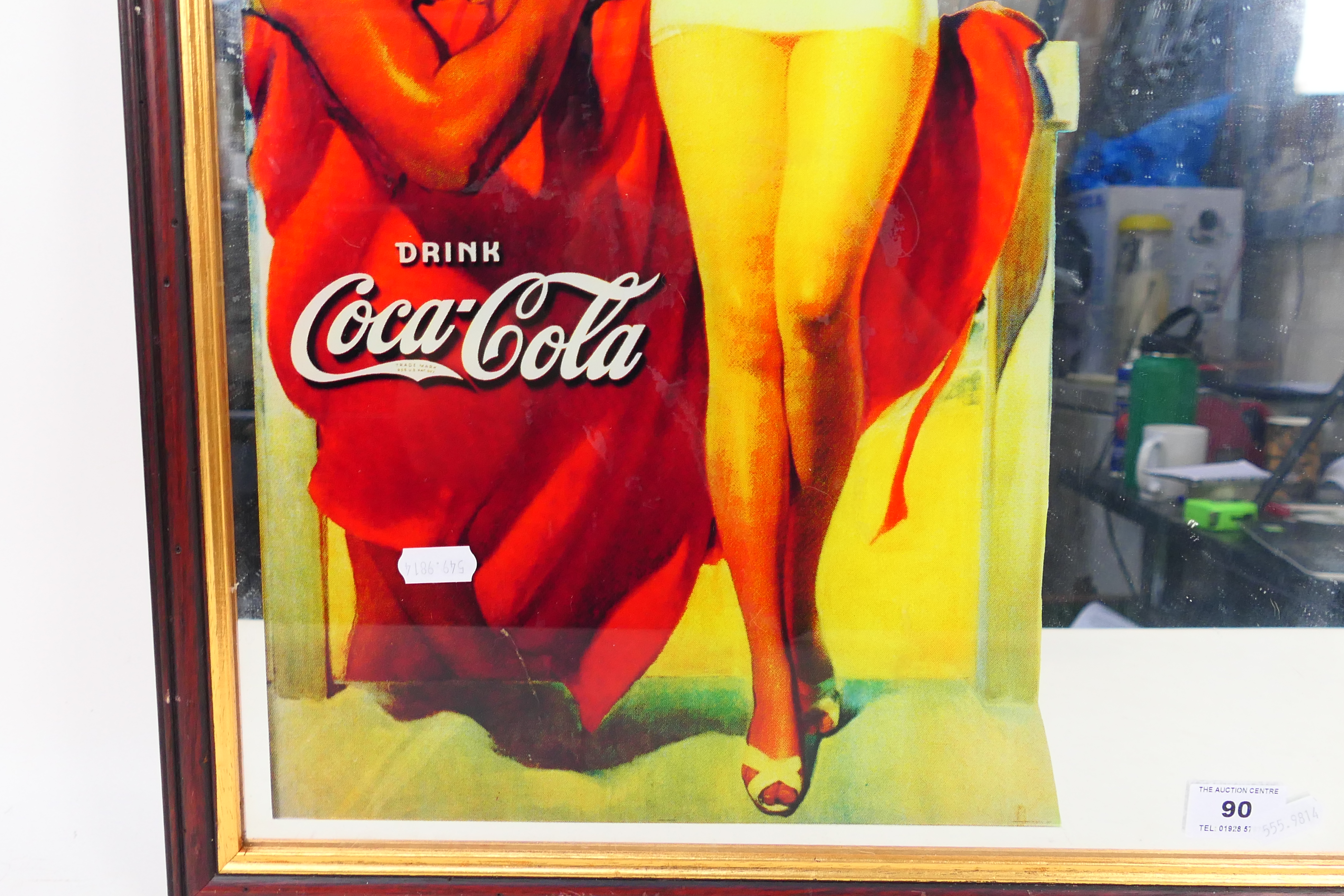 A Coca Cola advertising wall mirror, 55 - Image 3 of 3