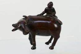 A Chinese bronze Buffalo and Boy group m