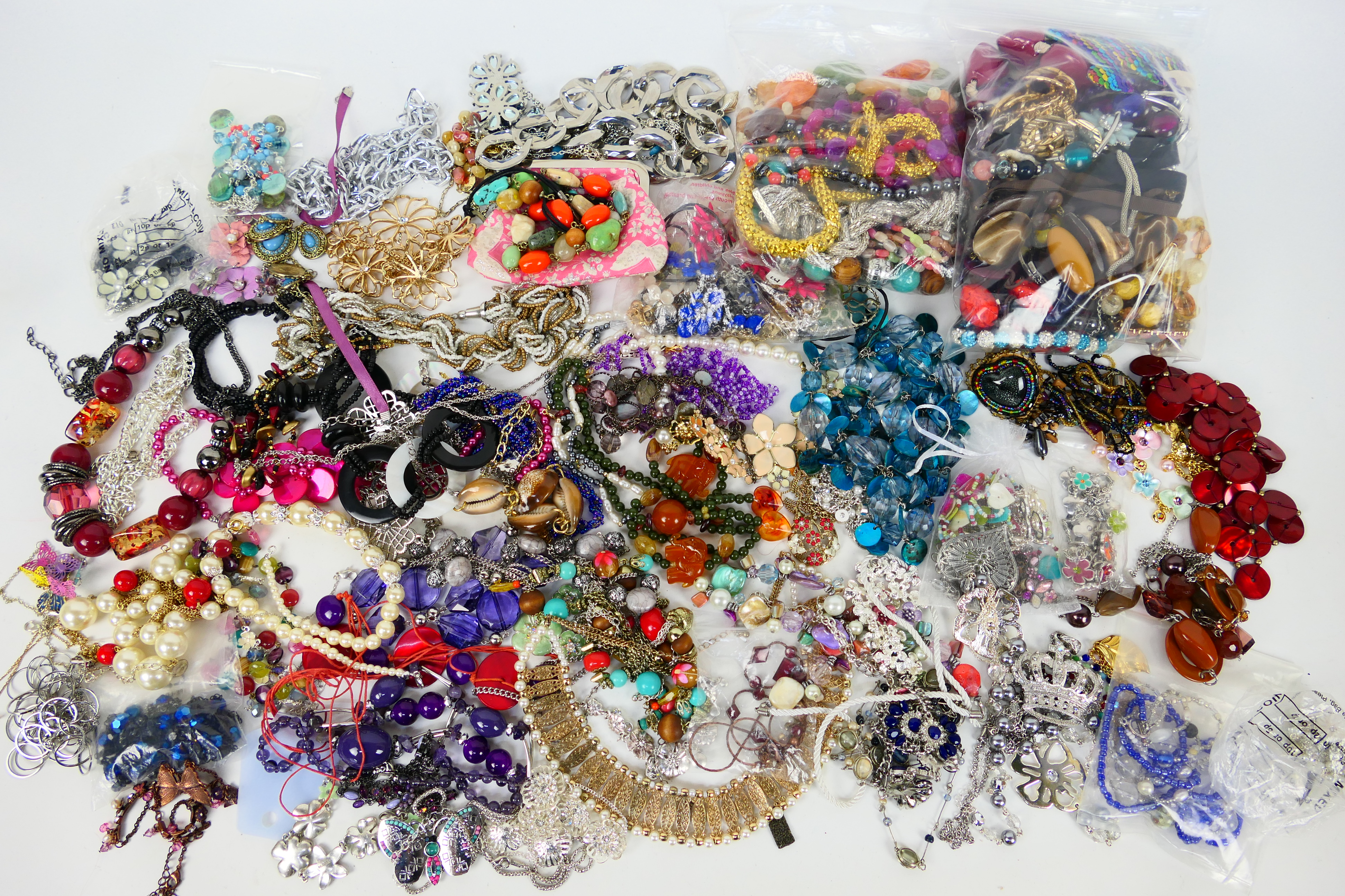 A collection of various costume jeweller