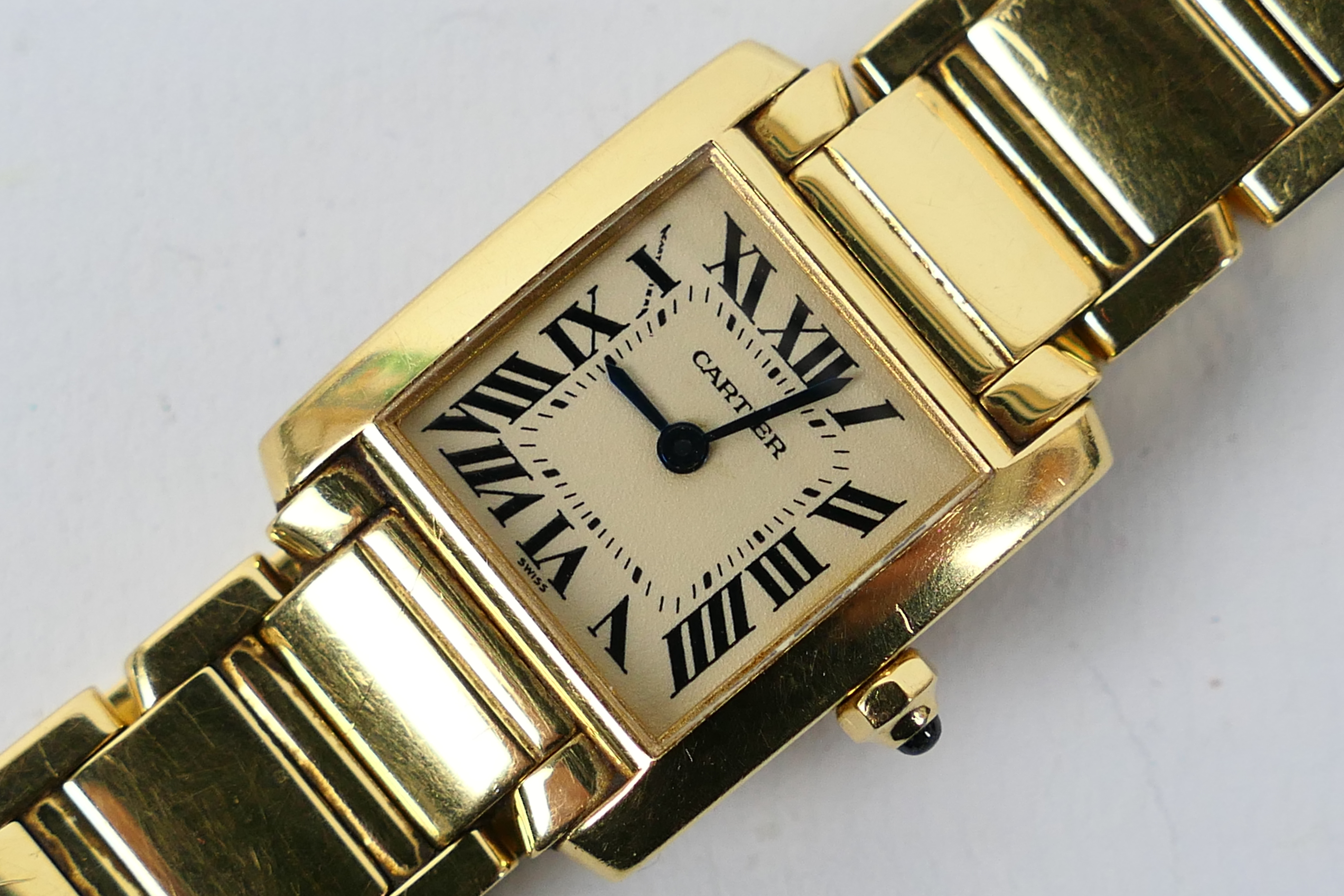 A lady's 18ct yellow gold Cartier Tank F - Image 3 of 13