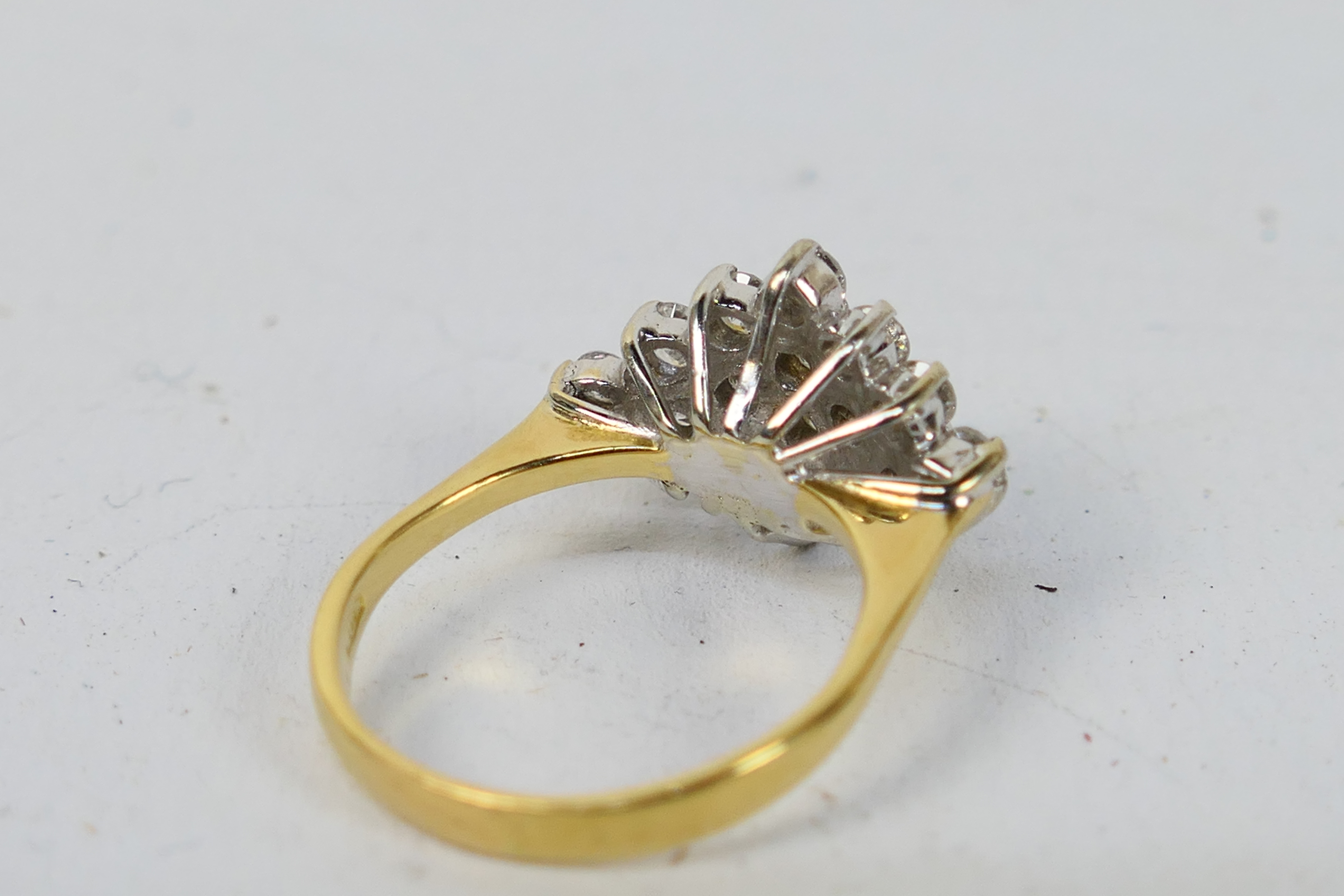 An 18ct yellow gold Diamond boat shaped - Image 3 of 5