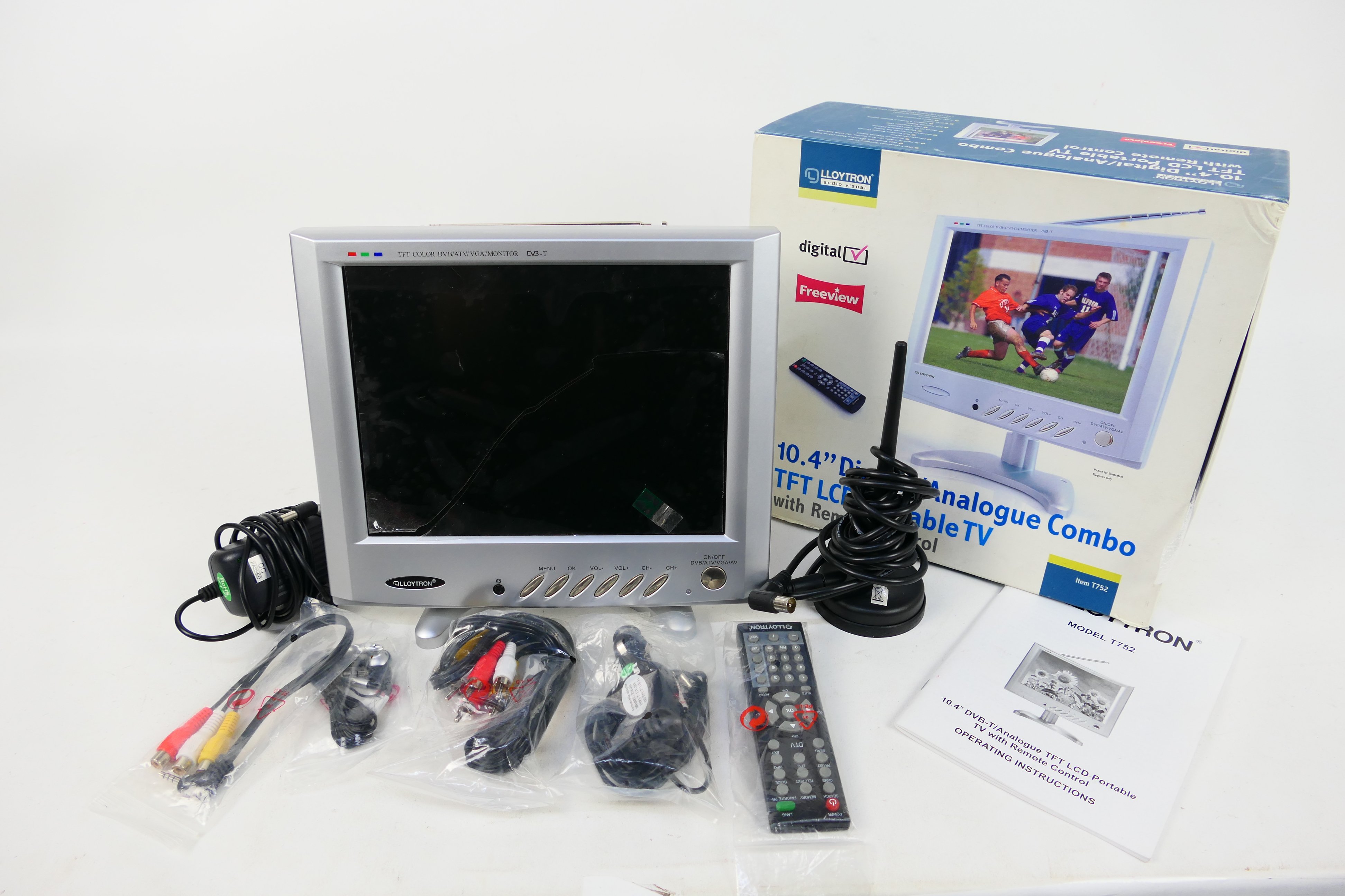 A Lloytron 10.4" LCD Portable Television