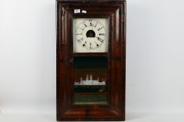 A weight-driven 8-day, late 19th century, ogee shelf clock by Brewster of Bristol, Connecticut,