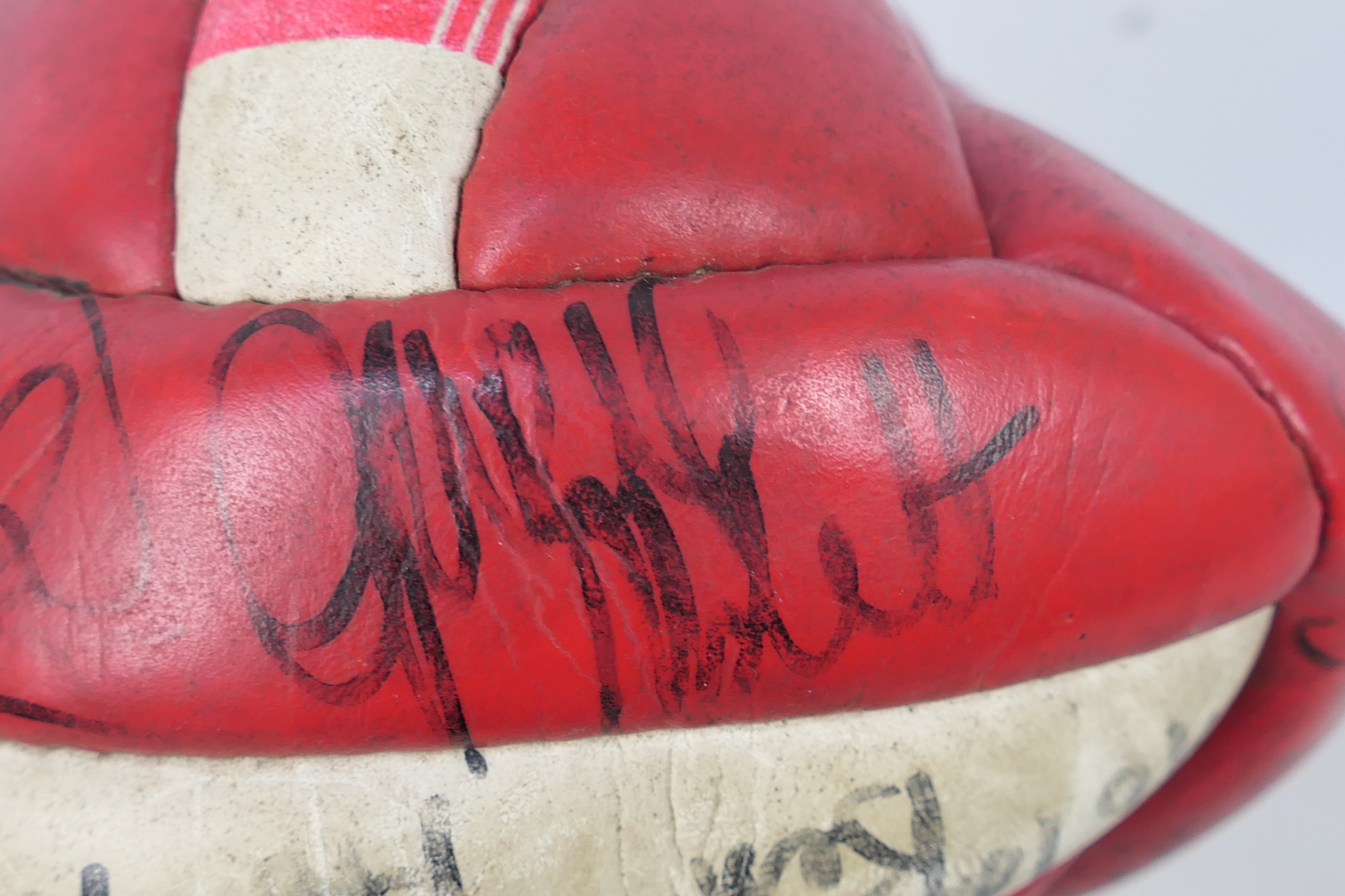 A vintage Liverpool Football Club football, bearing signatures (signatures unverified). - Image 10 of 10
