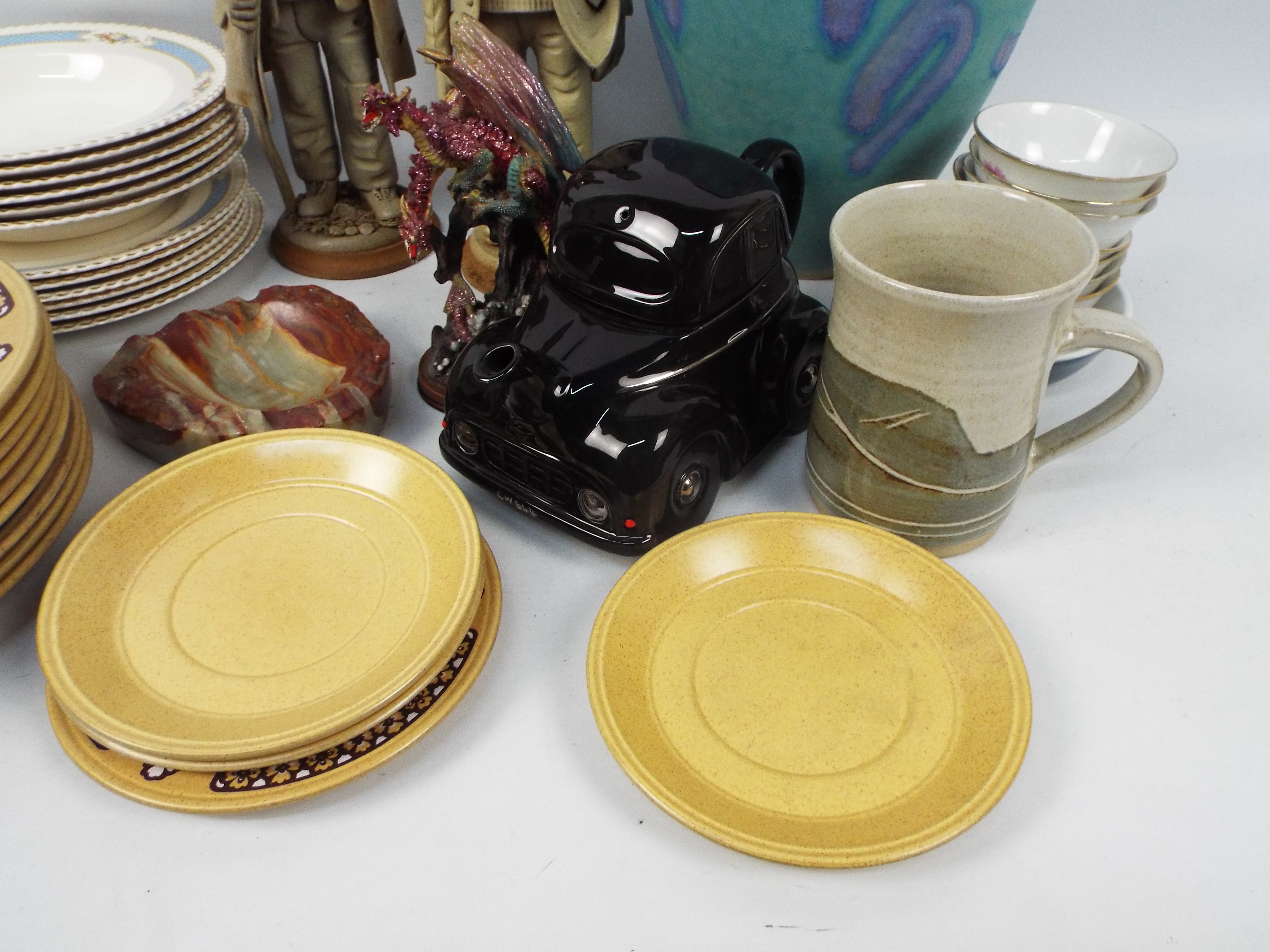 Lot to include ceramics, onyx ashtray, model of a dragon and similar. - Image 2 of 2