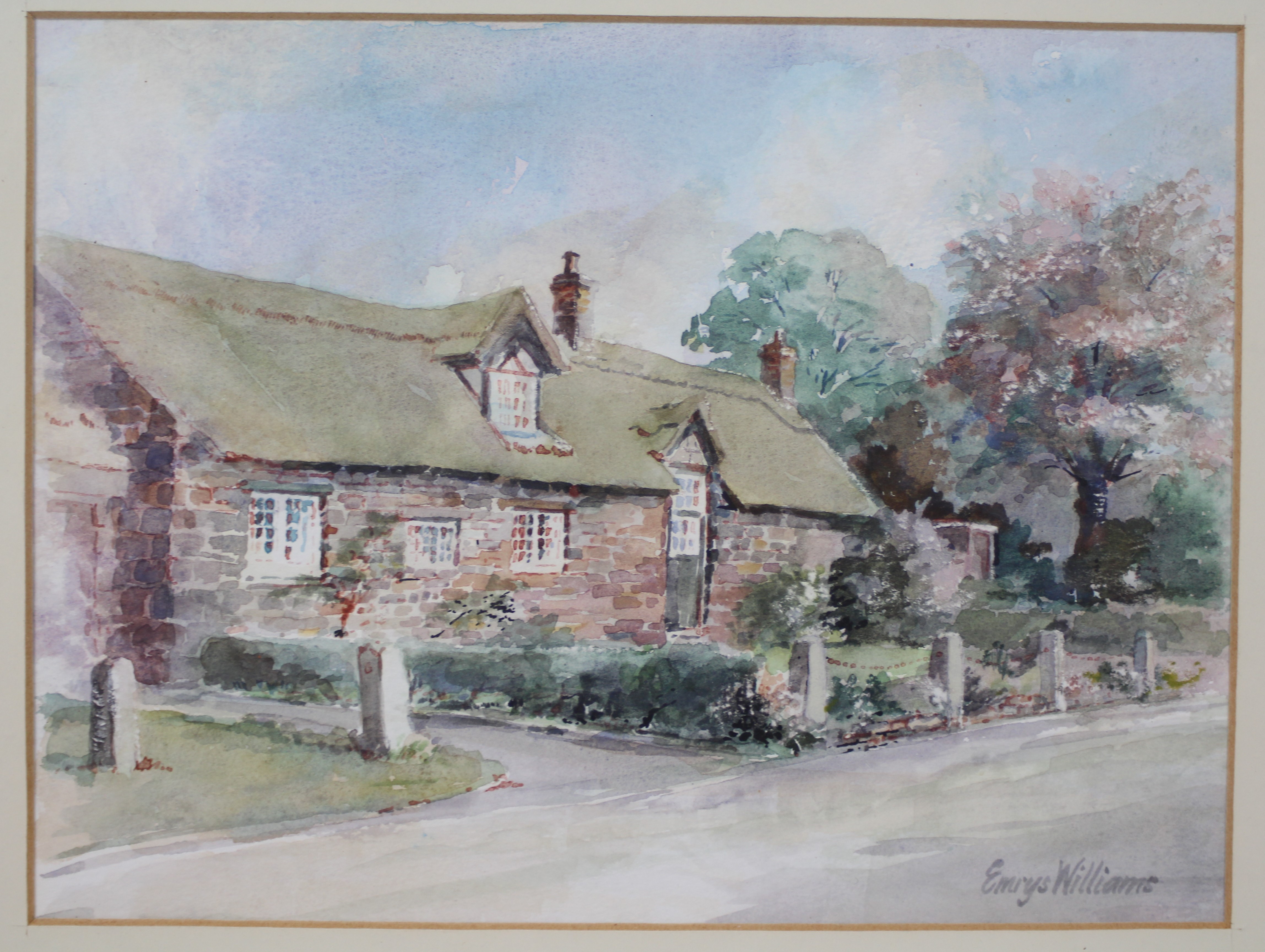 A framed watercolour, - Image 2 of 3