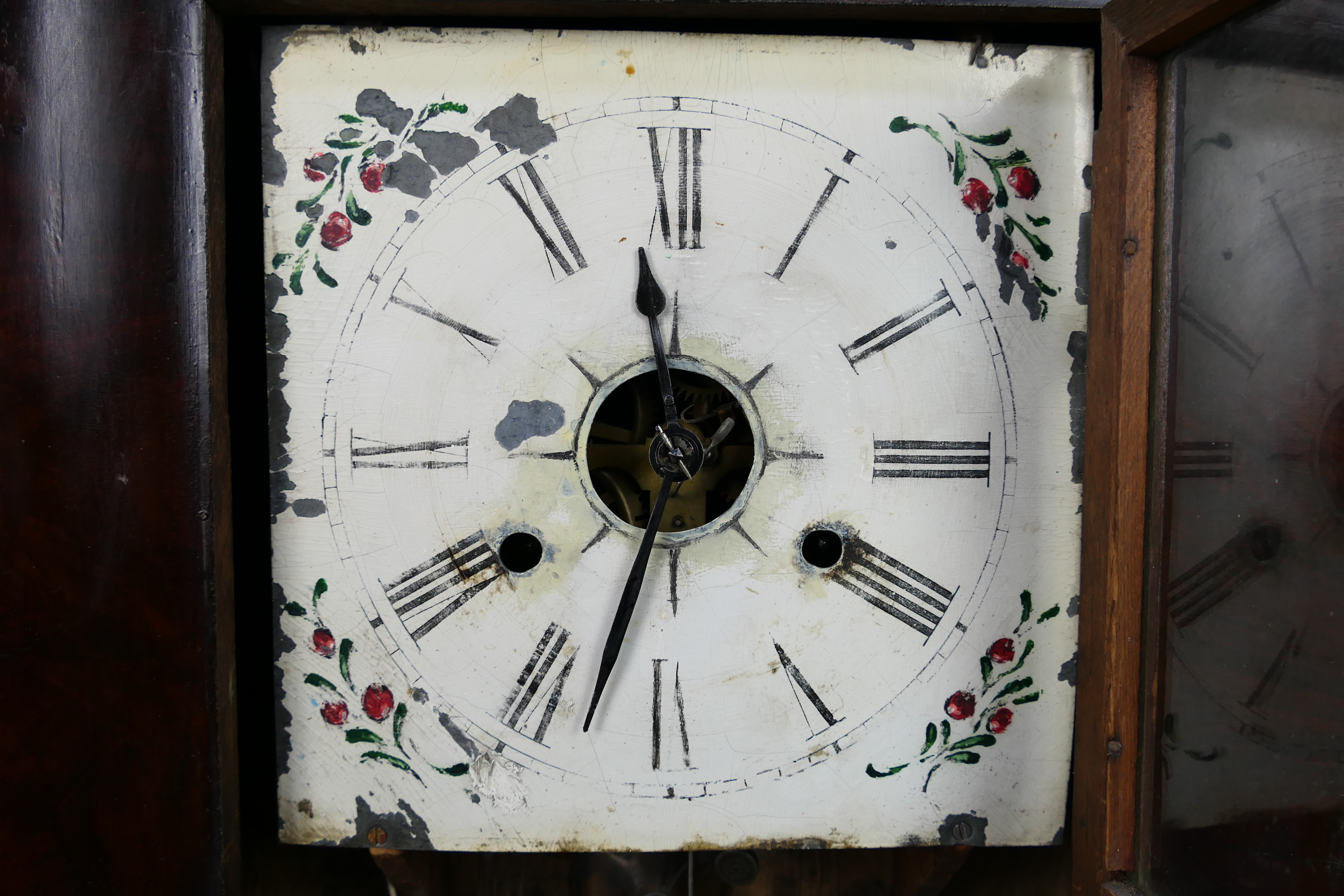 An interesting pair of late 19th century/ early 20th century 30-hour American shelf clocks to - Image 7 of 11