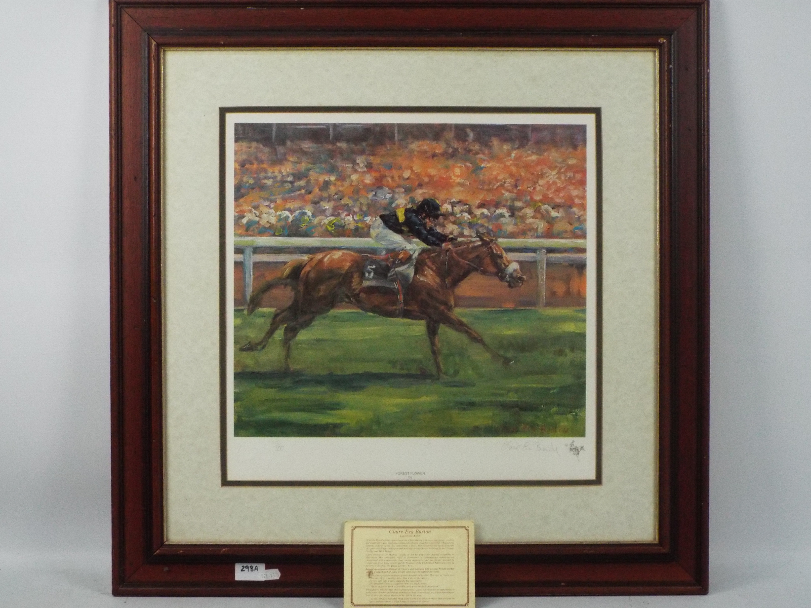 Horse Racing Interest - A limited edition print after Claire Eva Burton entitled Forest Flower,