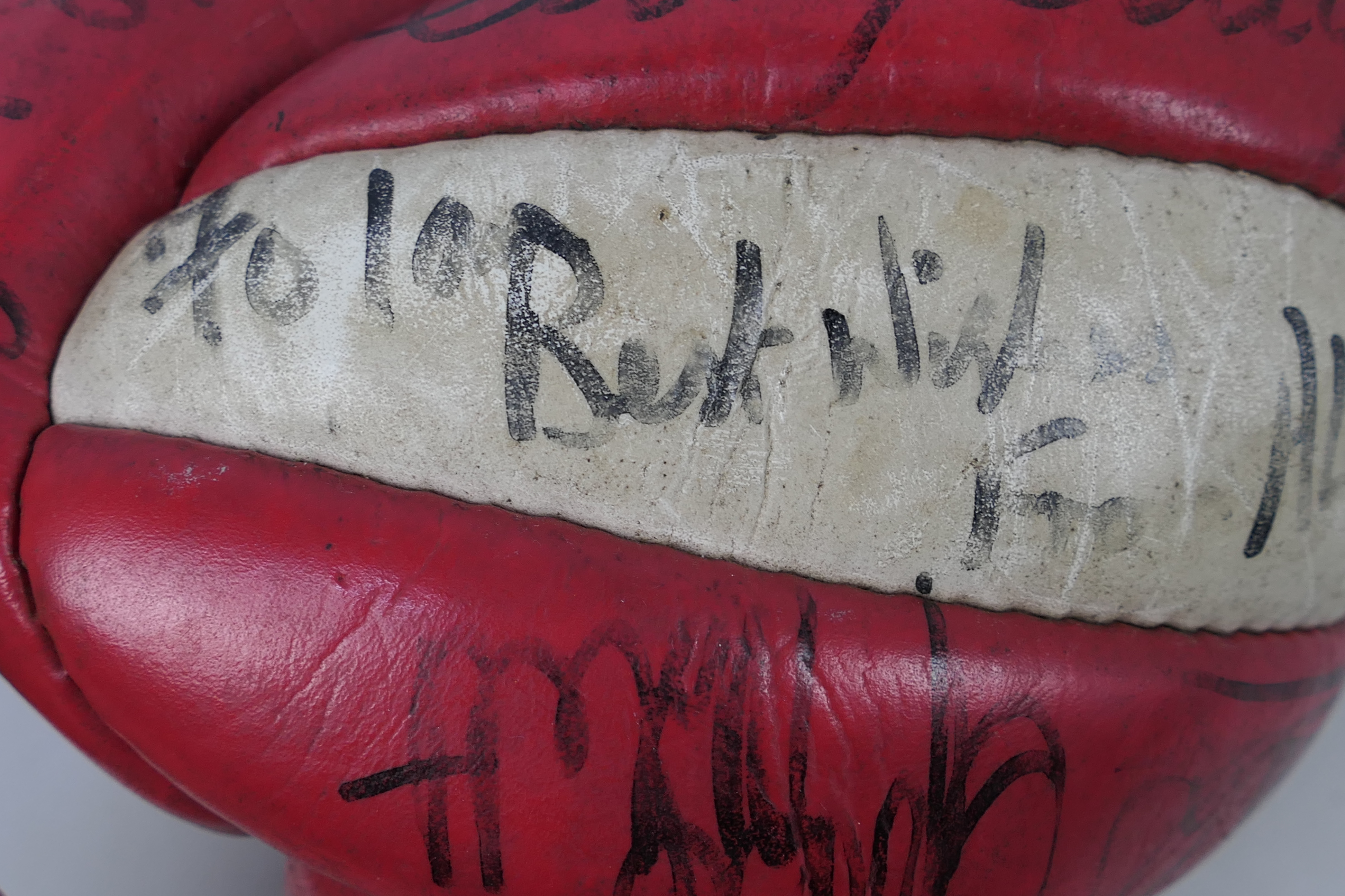 A vintage Liverpool Football Club football, bearing signatures (signatures unverified). - Image 7 of 10