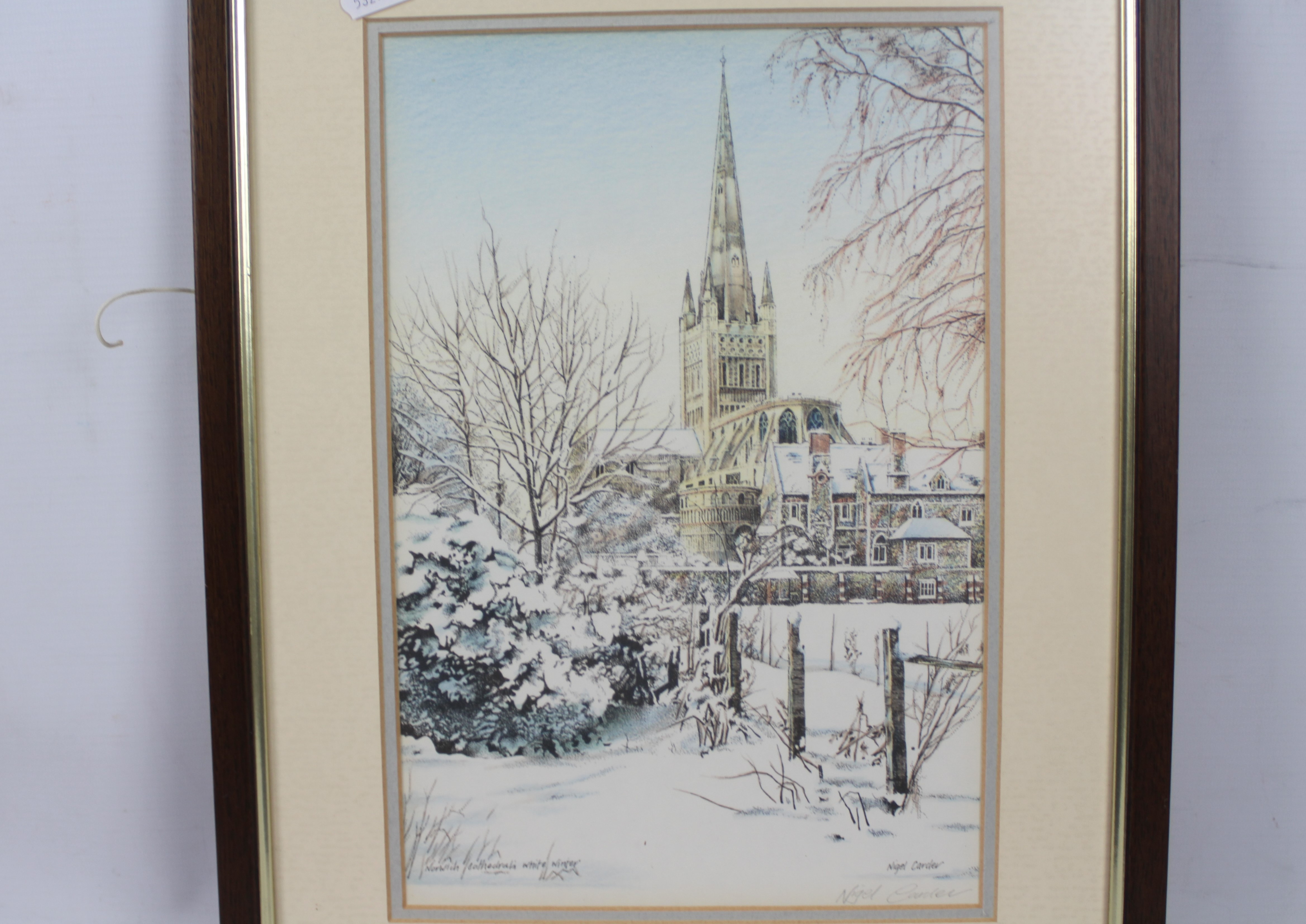 A framed watercolour, - Image 3 of 3