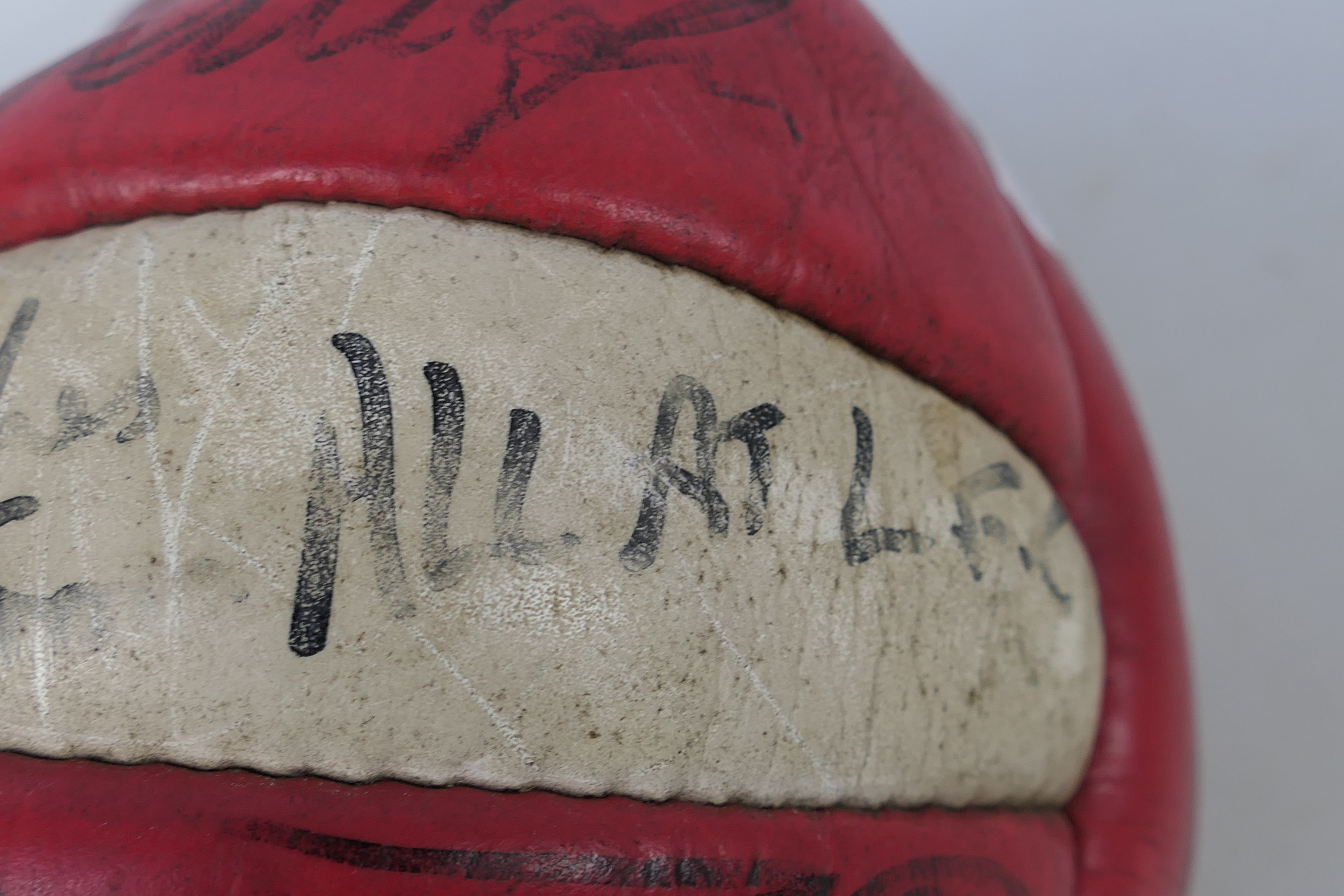 A vintage Liverpool Football Club football, bearing signatures (signatures unverified). - Image 8 of 10