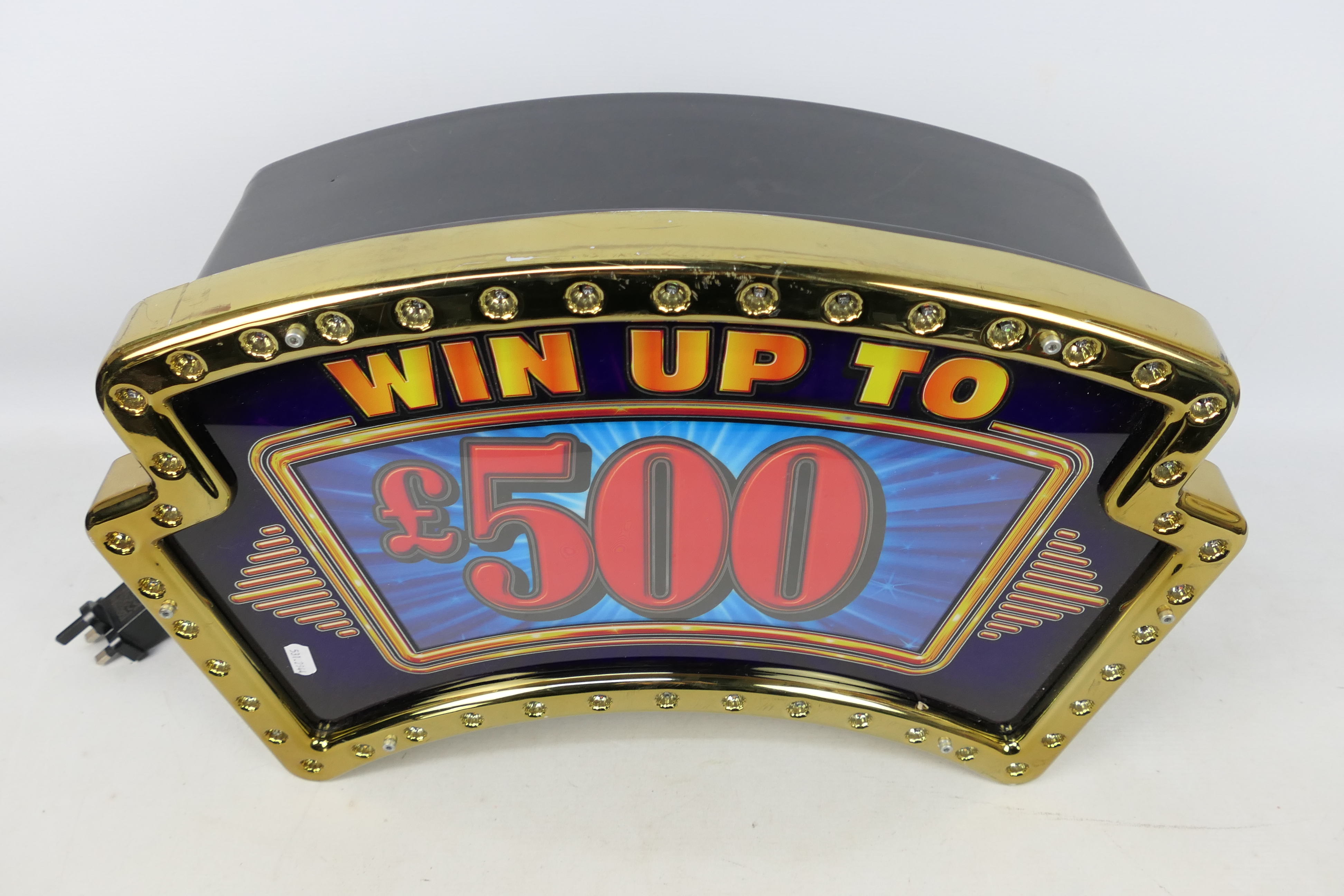 Win up to £500 Cash - Fruit Machine Sign. - Image 2 of 2