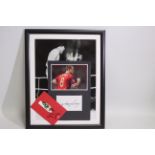 Sporting Memorabilia - Three images bearing signatures to include Sir Henry Cooper,