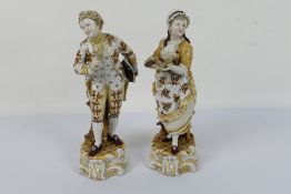 Volkstedt (Triebner, Ens & Eckert), a pair of porcelain figures,