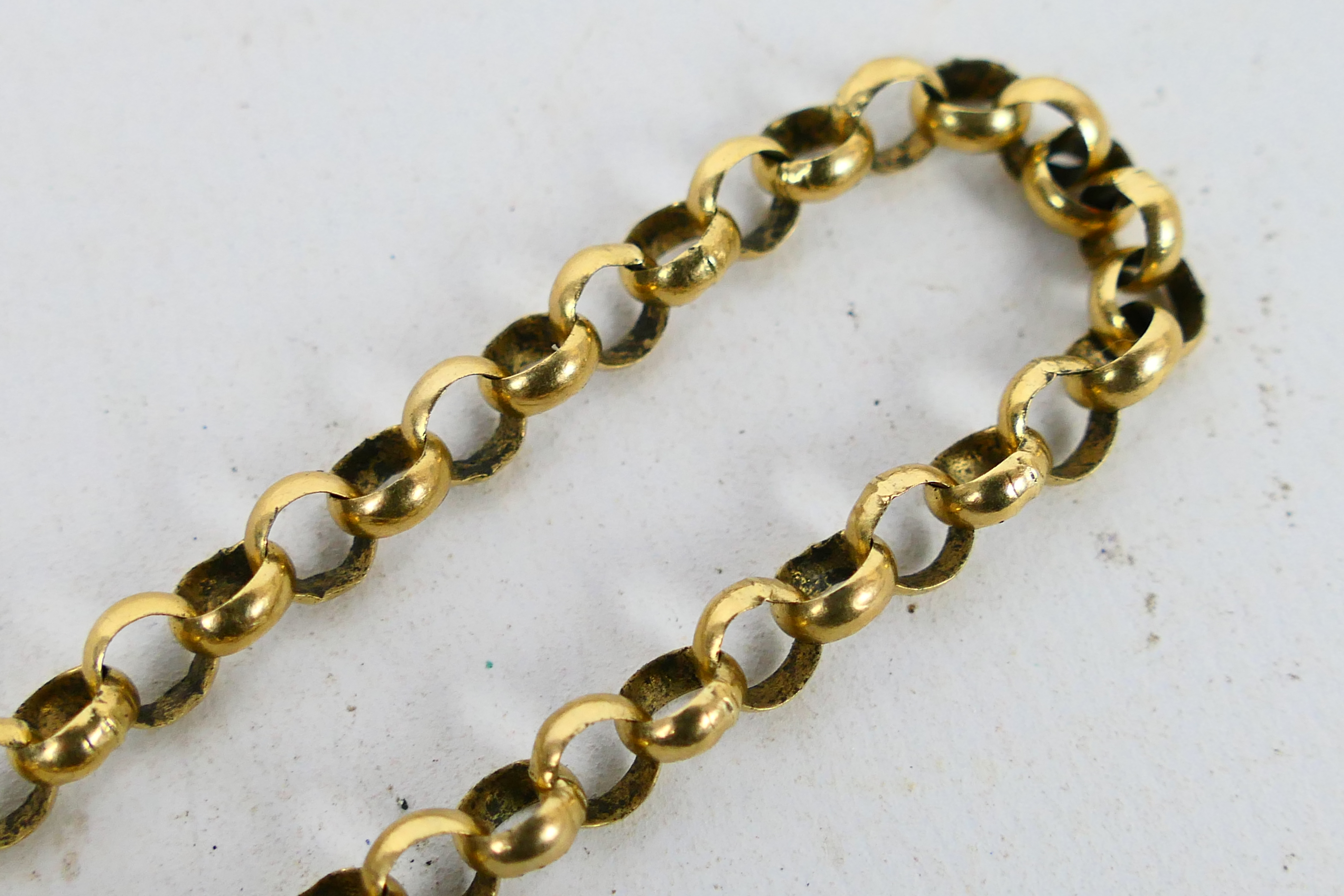 A 9ct yellow gold belcher link chain, 28 cm (l), approximately 10.6 grams. - Image 2 of 3