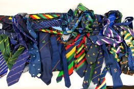 A large quantity of gentleman's neck ties, silk and similar, with many cricket club examples.