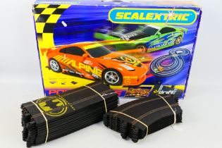 Scalextric - A boxed Powerslide set with 2 x Nissan 350Z cars # C1156 with some extra track and a