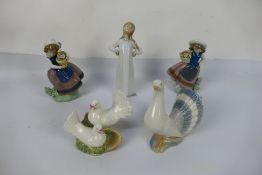 Lladro - Three Lladro figures of girls comprising # 5221 Sweet Scent,