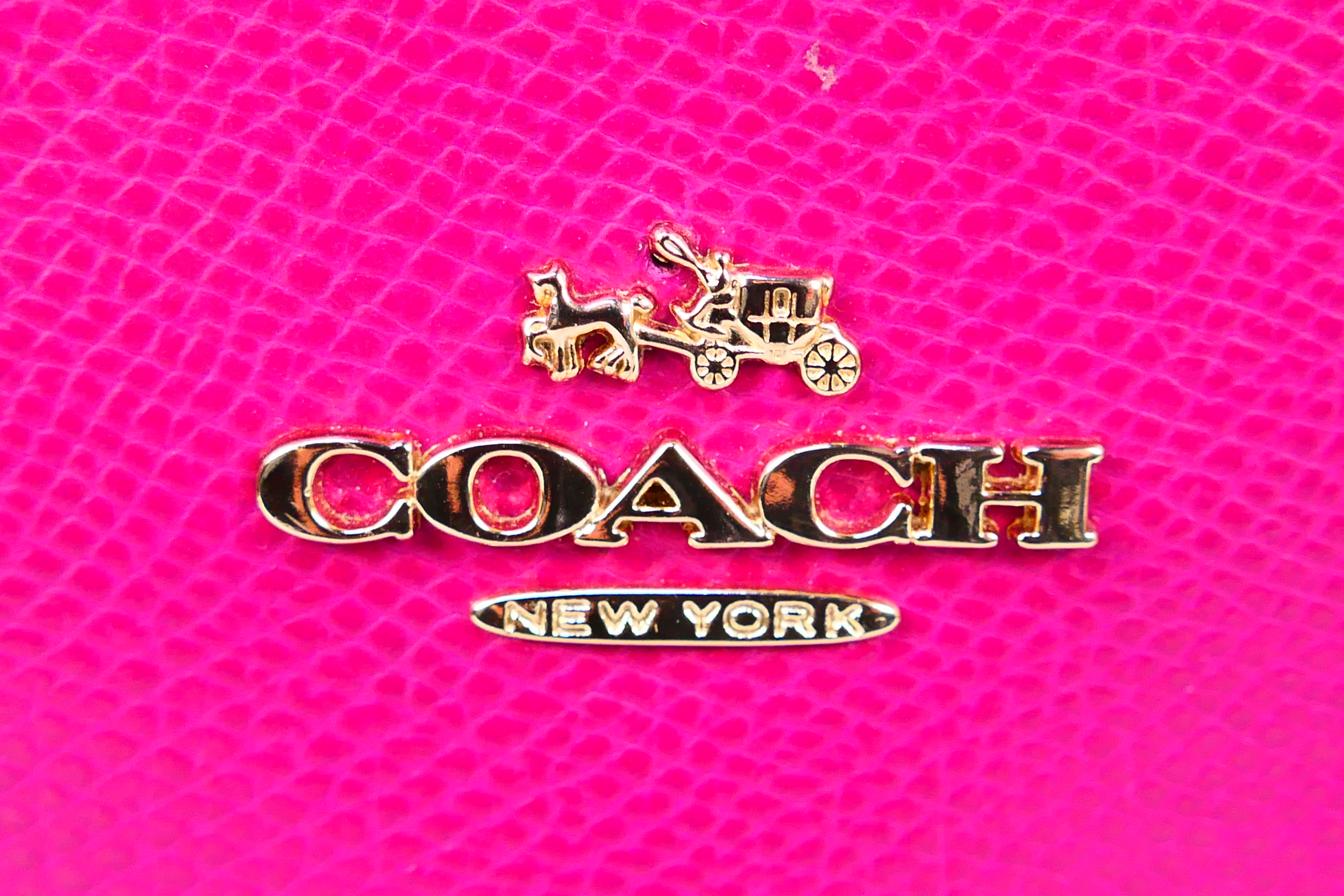 Coach New York - a Cerise Pink Coach handbag, labelled with makers mark, - Image 2 of 10