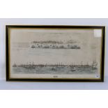 Lithograph - 'Liverpool and its Shipping in the years 1728 and 1862' drawn and lithographed by T W