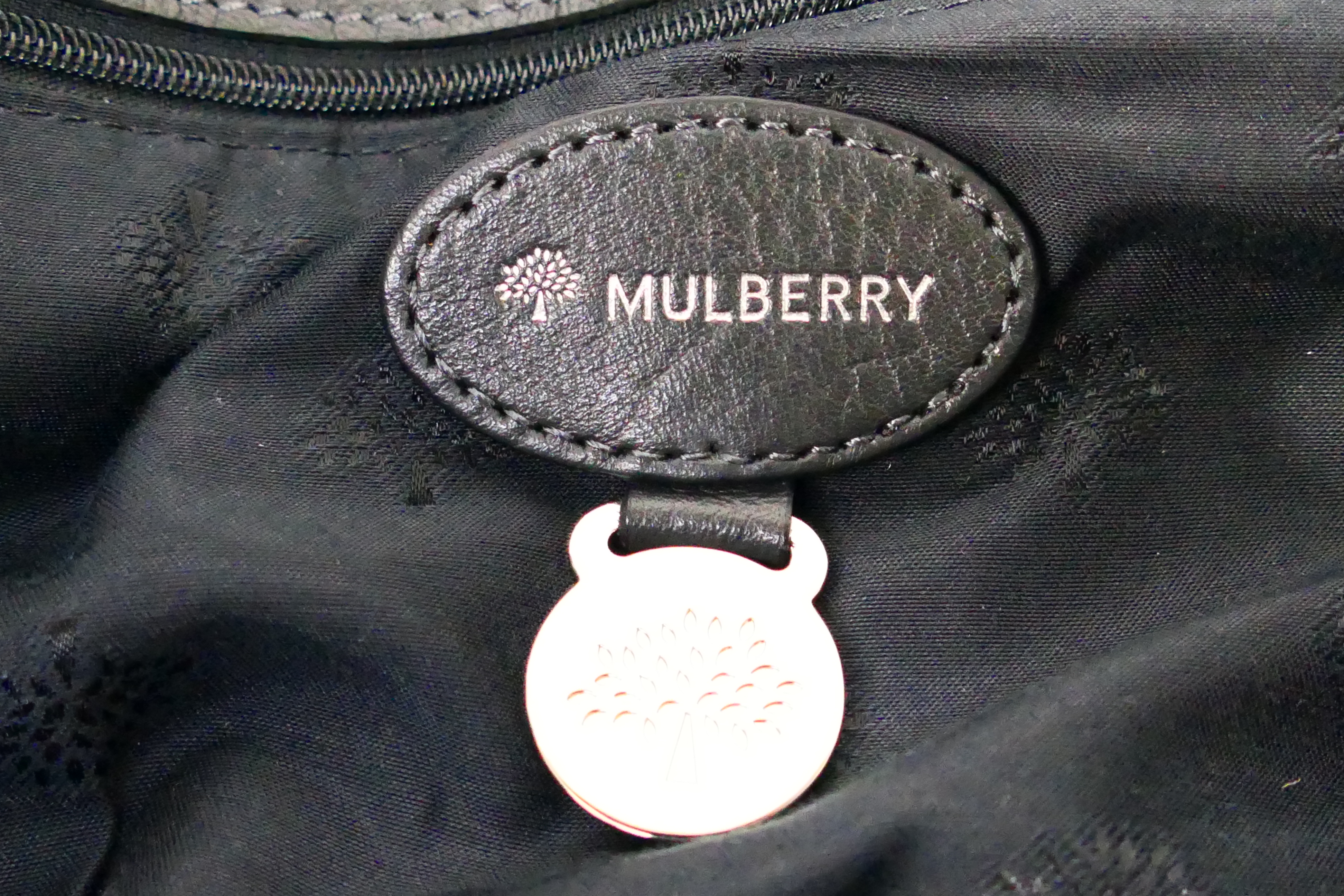 Mulberry - A Mulberry handbag, Bayswater Pebble in graphite, with tags (loose), 2 carry handles, - Image 4 of 5