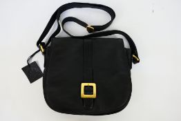 Rowallan - A black Rowallan leather shoulder bag - Shoulder bag has one interior zip pocket and two