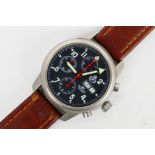 A Sewills RAF Battle Of Britain gentleman's chronograph on brown leather strap.