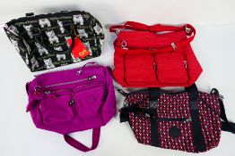 Kipling, Signare - 4 x handbags - Lot includes 3 x Kipling handbags in red, turquoise,