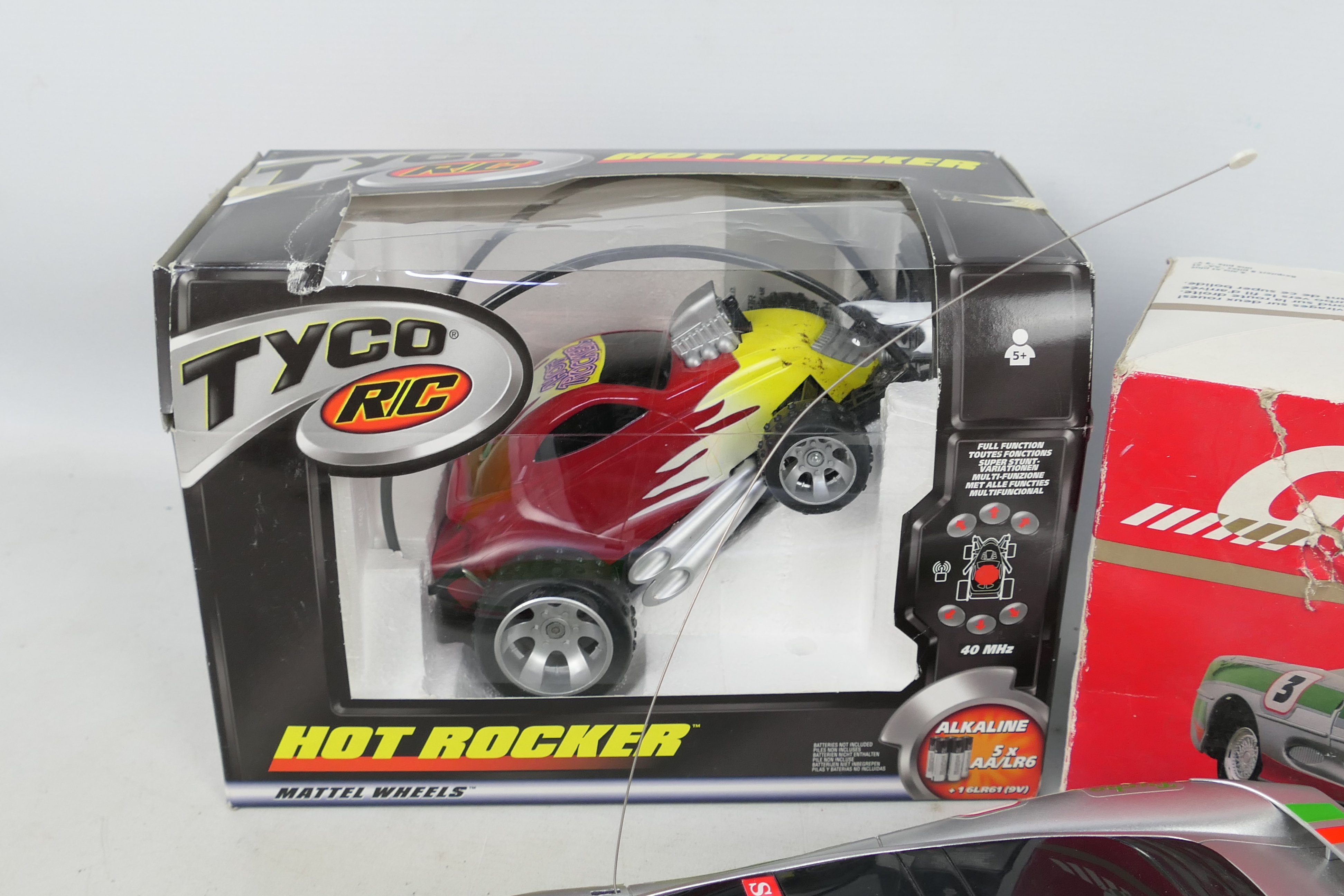 Tyco - Go - 2 x boxed radio control models, a Jaguar XJ220 Silver Racer and a Hot Rocker stunt car. - Image 2 of 4